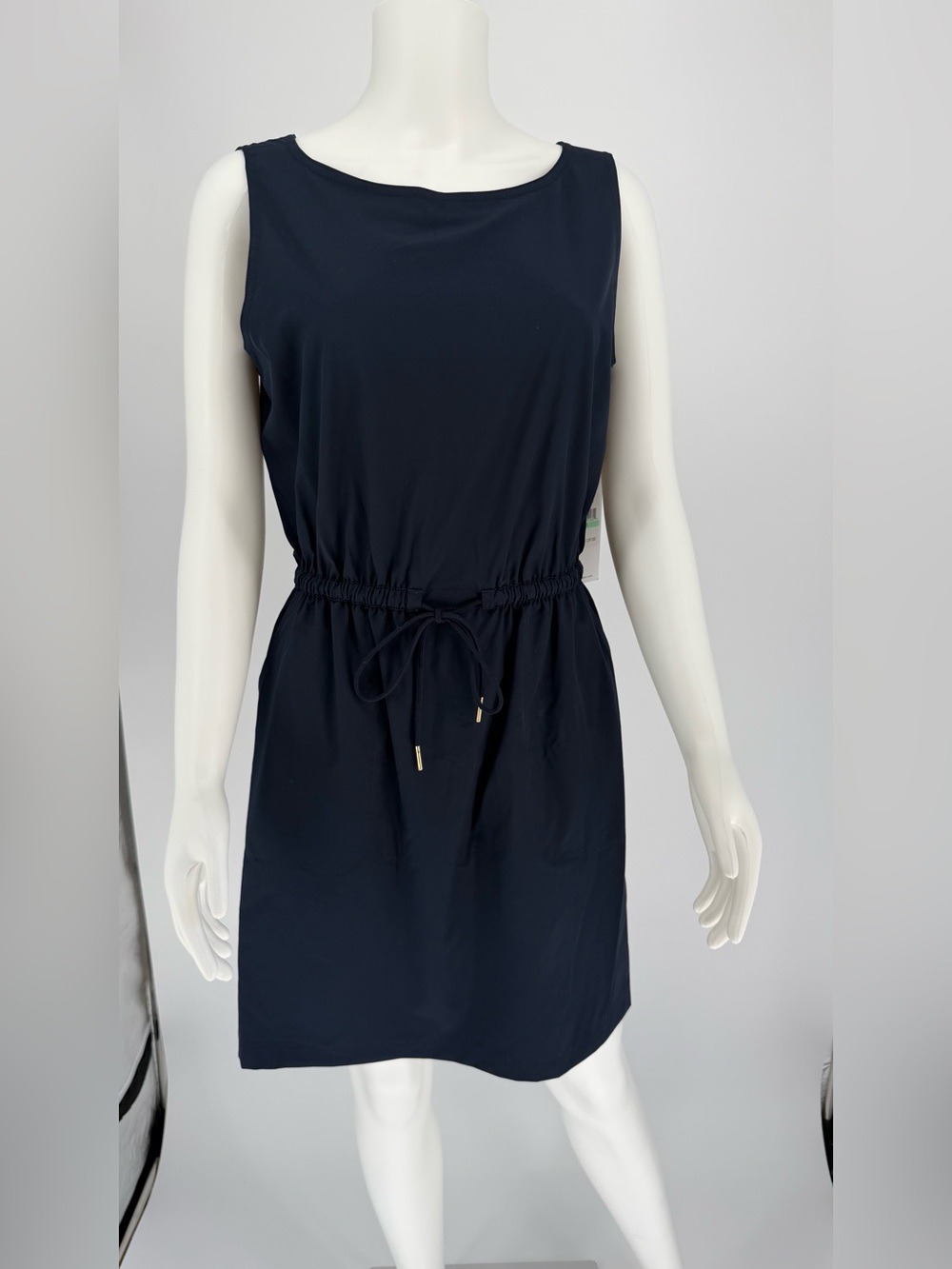 Calvin Klein Navy Sleeveless Drawstring Waist Mini Dress - Size 8 - NWT 😁